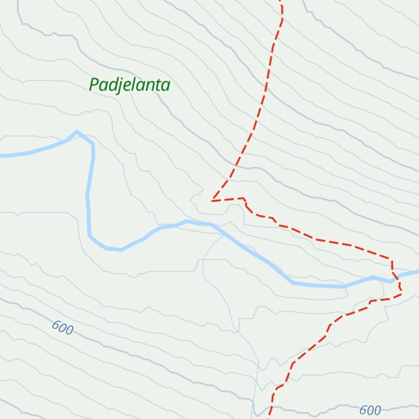 Map of Låddejåhkå Fjällstuga