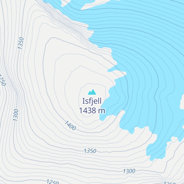 Map of Isfjell