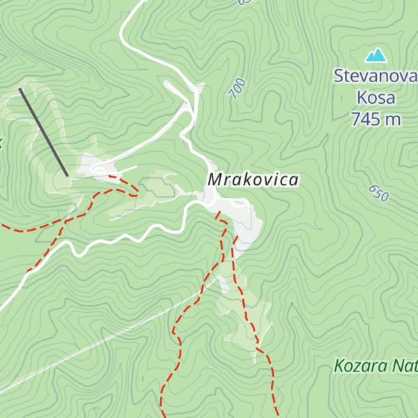 Map of Info centar Nacionalnog parka Kozara