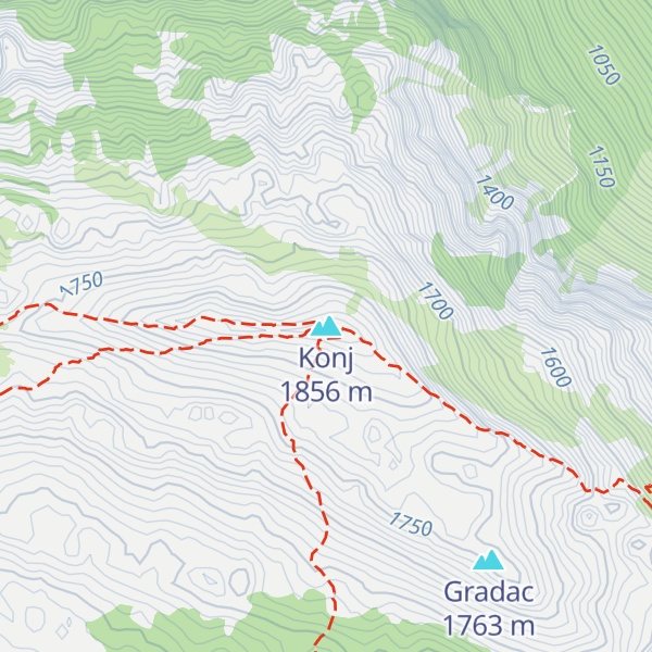 Map of Konj