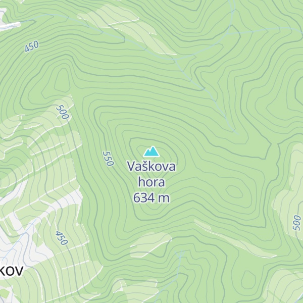Map of Vaškova hora