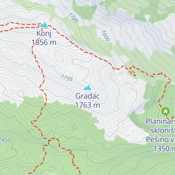 Map of Gradac