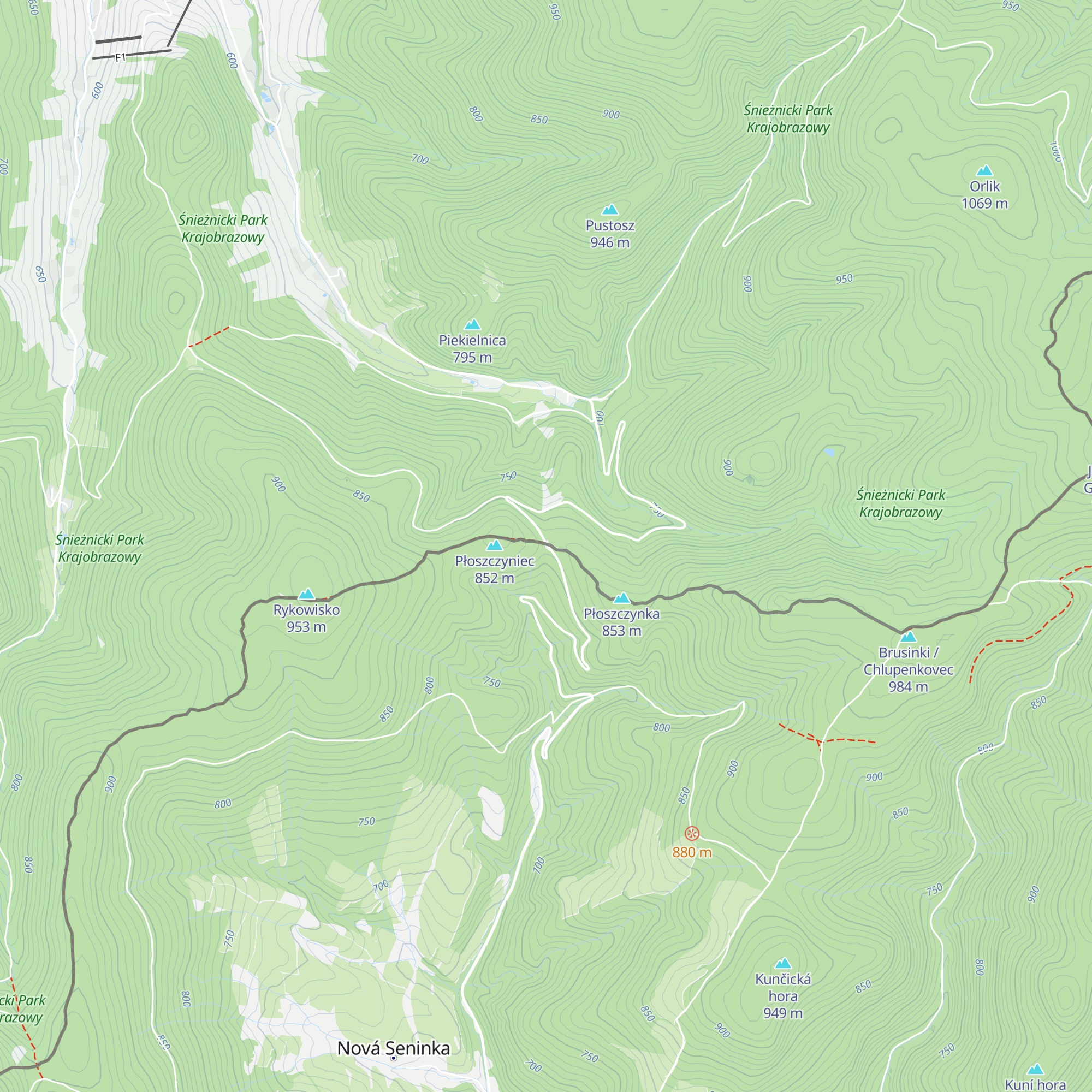 Chata Kladské sedlo map
