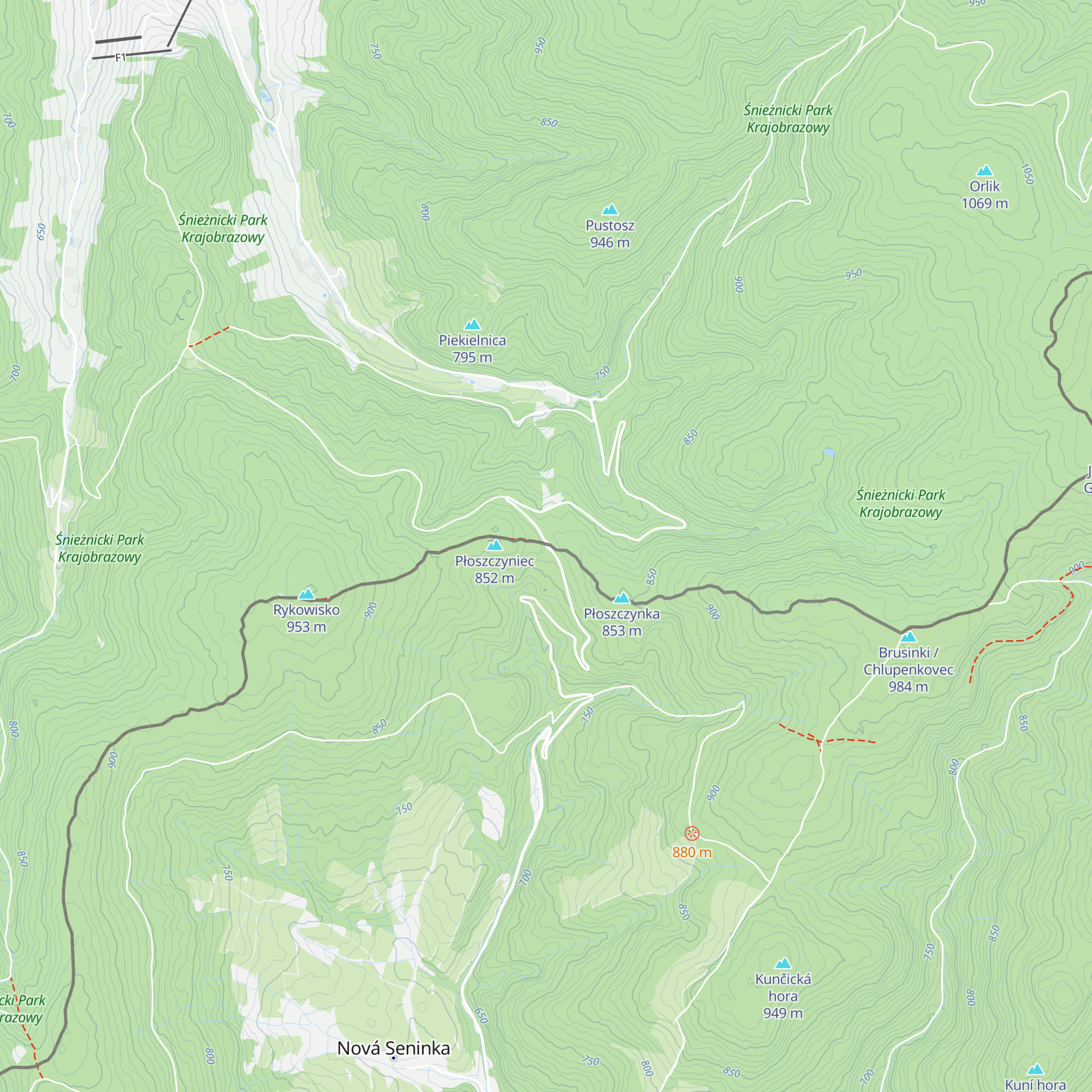 Chata Kladské sedlo map
