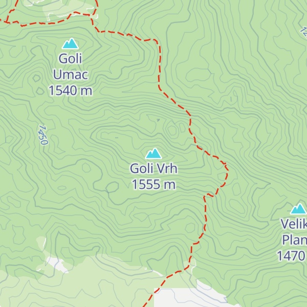 Map of Goli Vrh