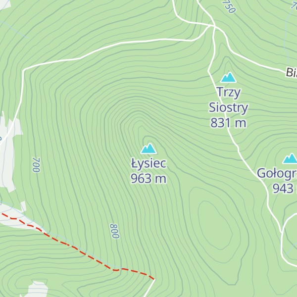Map of Łysiec
