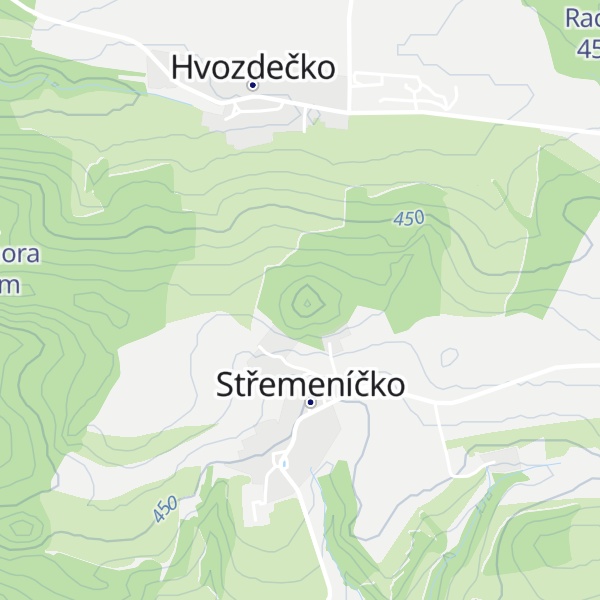 Map of Holá hora
