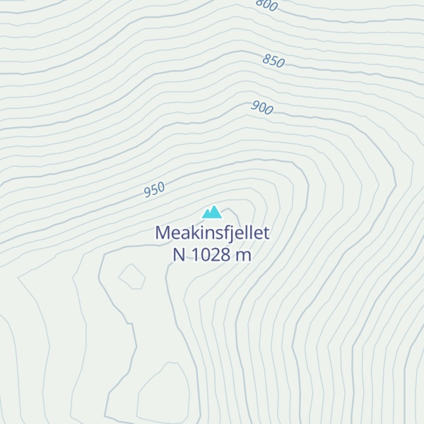 Map of Meakinsfjellet N