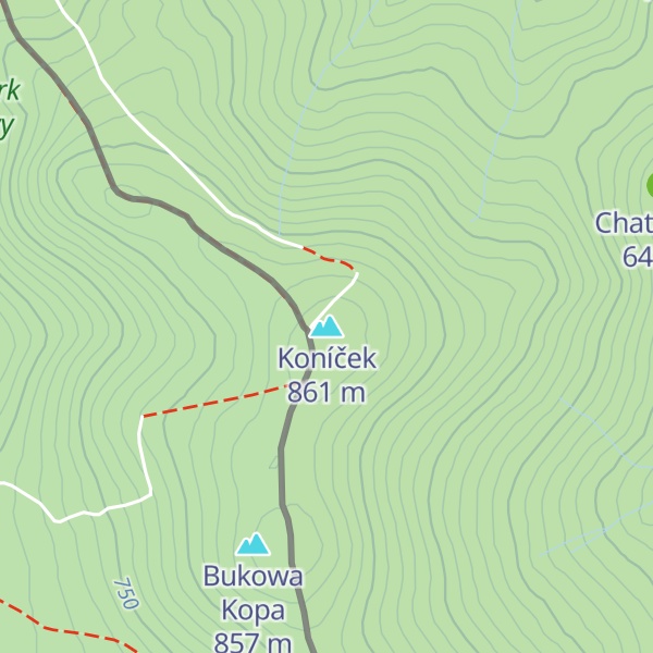 Map of Koníček