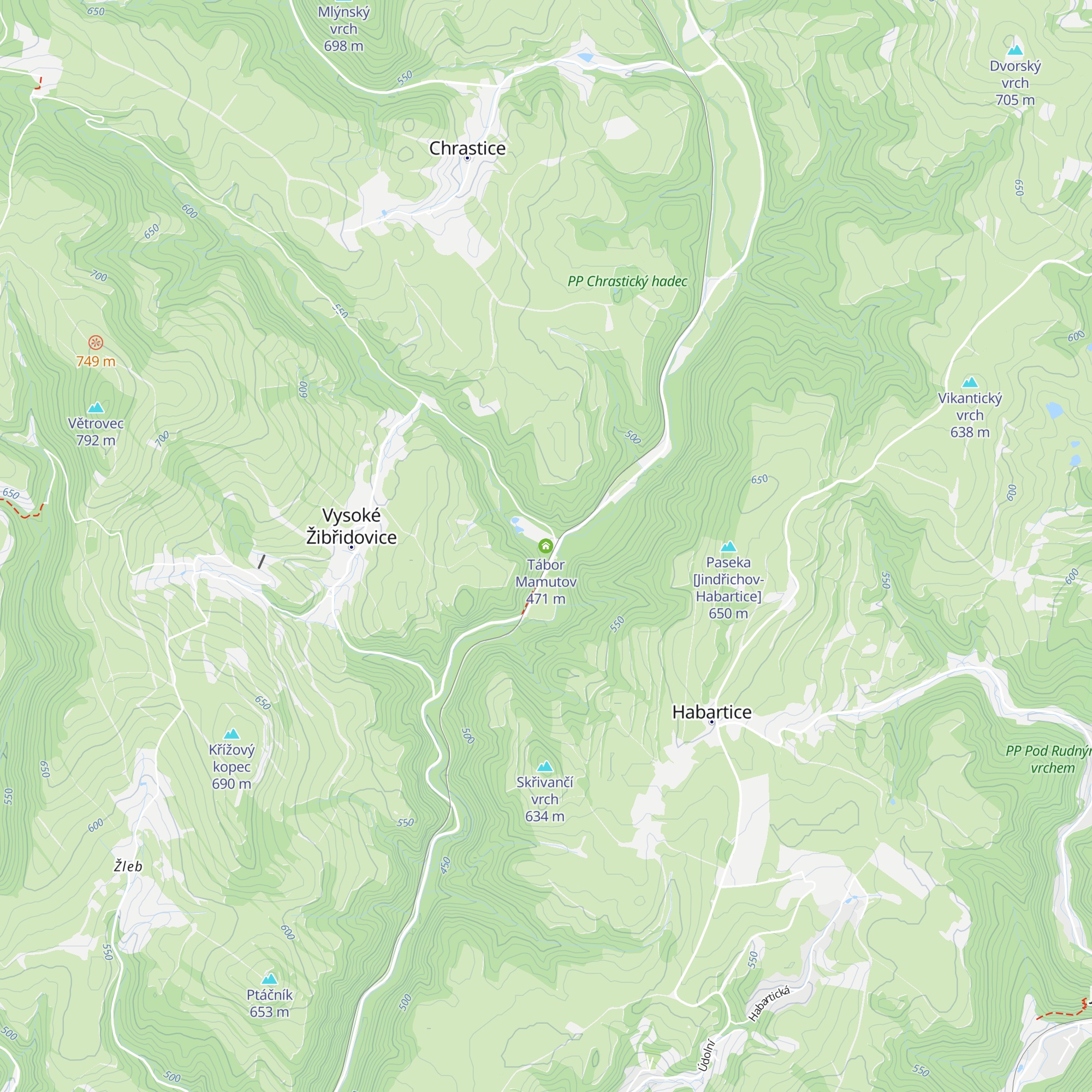 Tábor Mamutov map