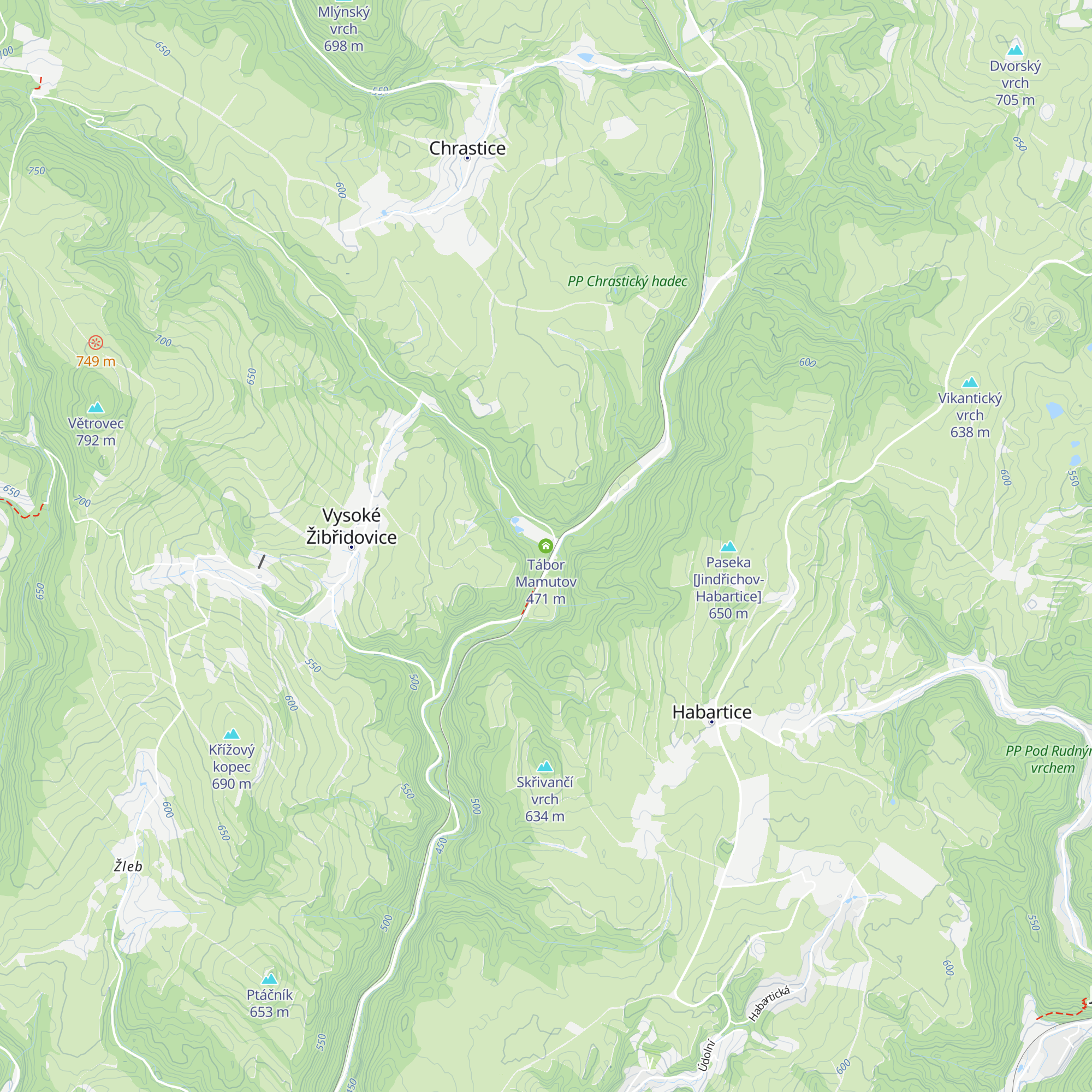 Tábor Mamutov map