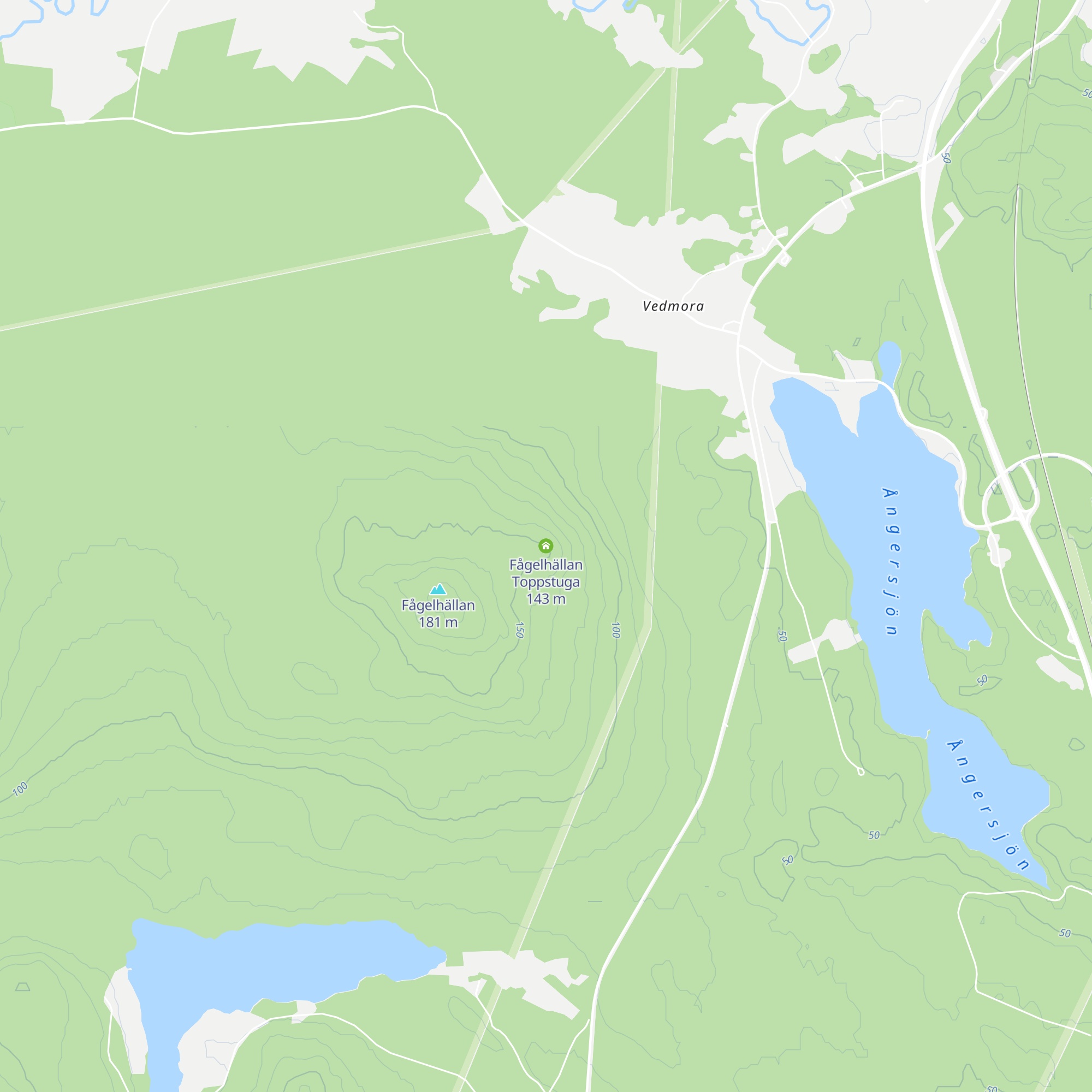 Fågelhällan Toppstuga map