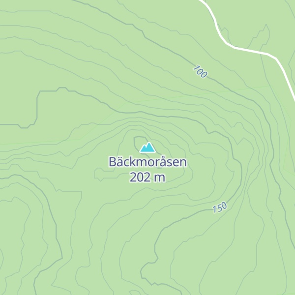 Map of Bäckmoråsen