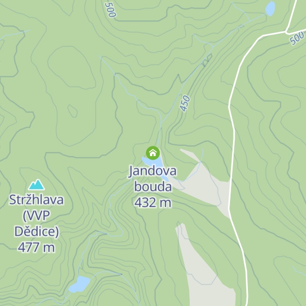 Map of Jandova bouda