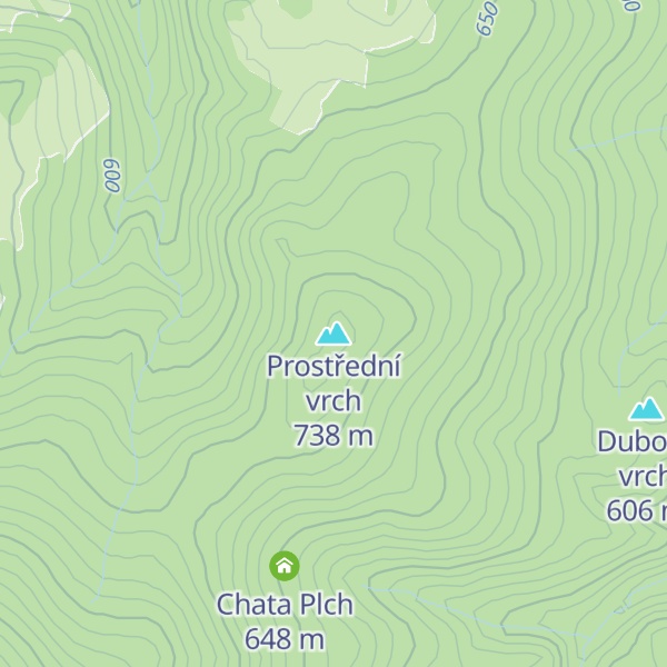 Map of Prostřední vrch