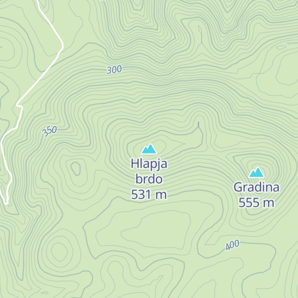 Map of Hlapja brdo