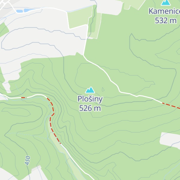 Map of Plošiny