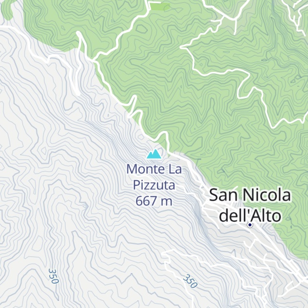Map of Monte La Pizzuta