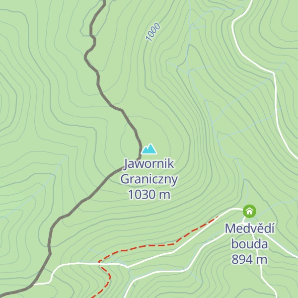 Map of Jawornik Graniczny
