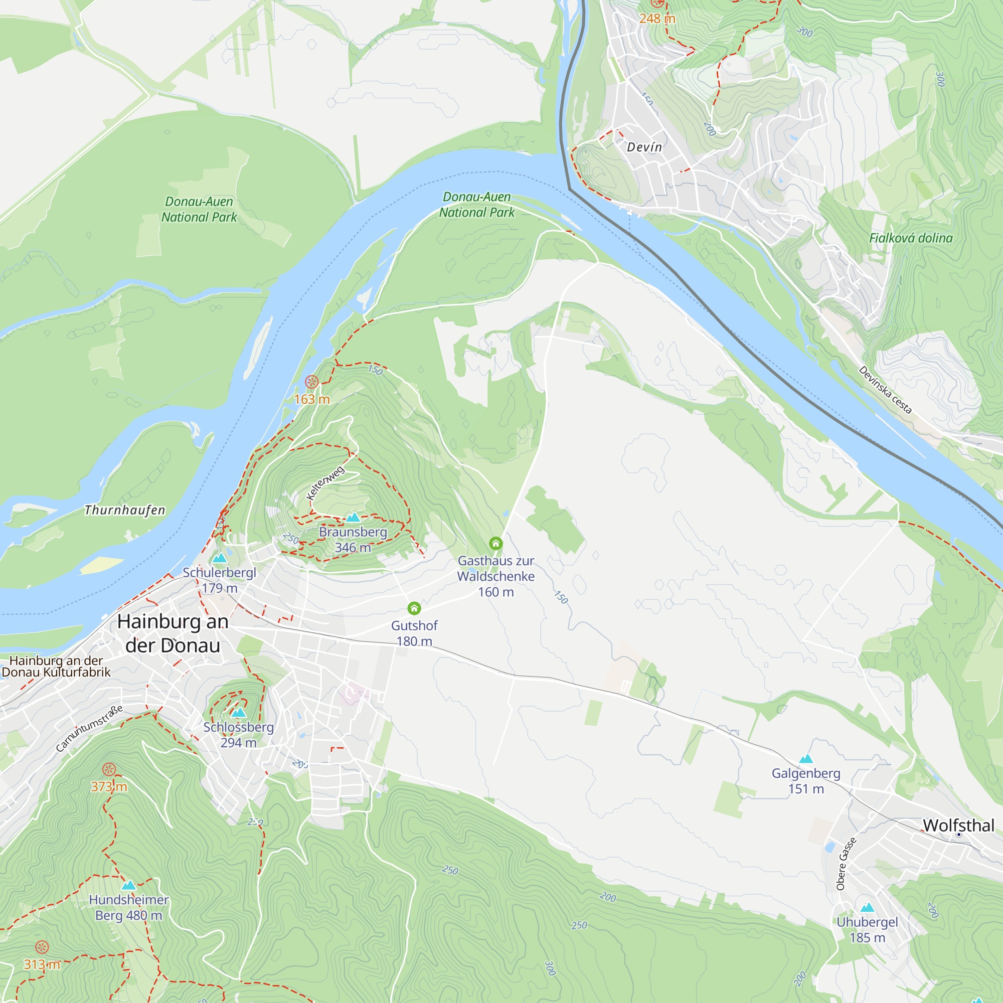 Golfrestaurant Hainburg map