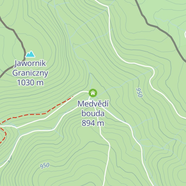 Map of Medvědí bouda