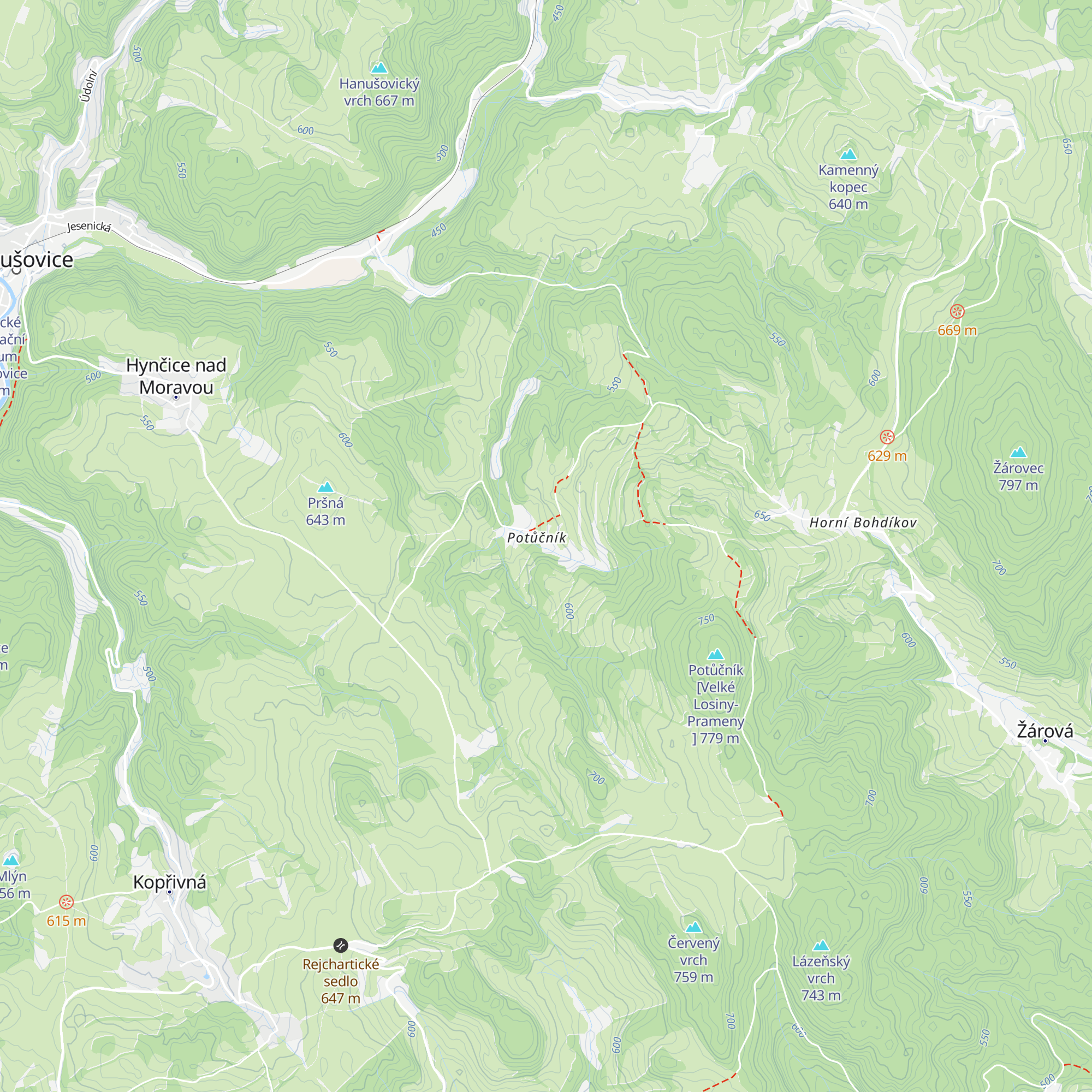 Chata Anna Potůčník map