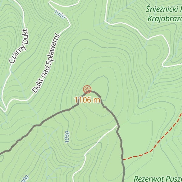 Map of Rudawiec / Polská hora