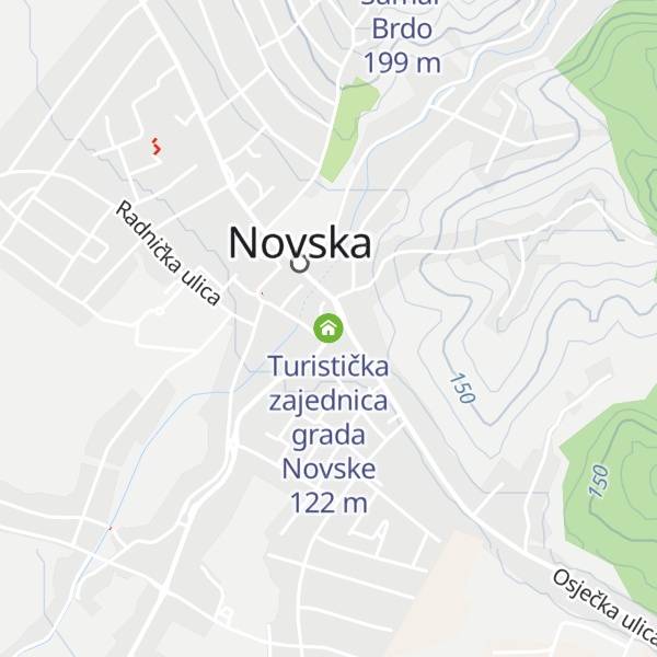 Map of Turistička zajednica grada Novske