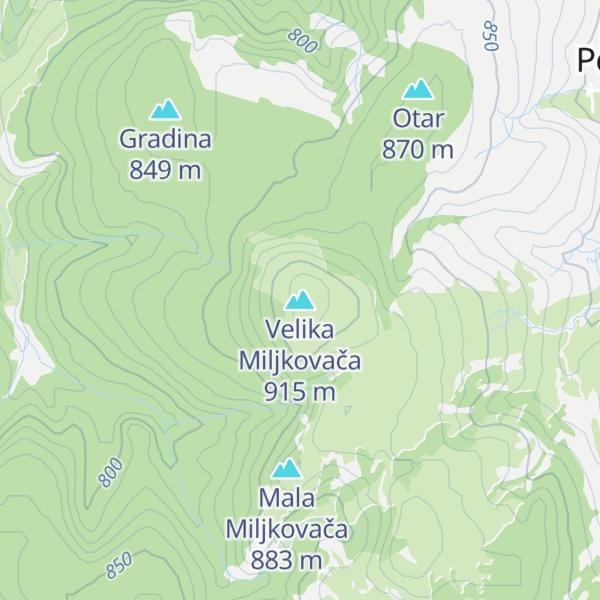 Map of Velika Miljkovača