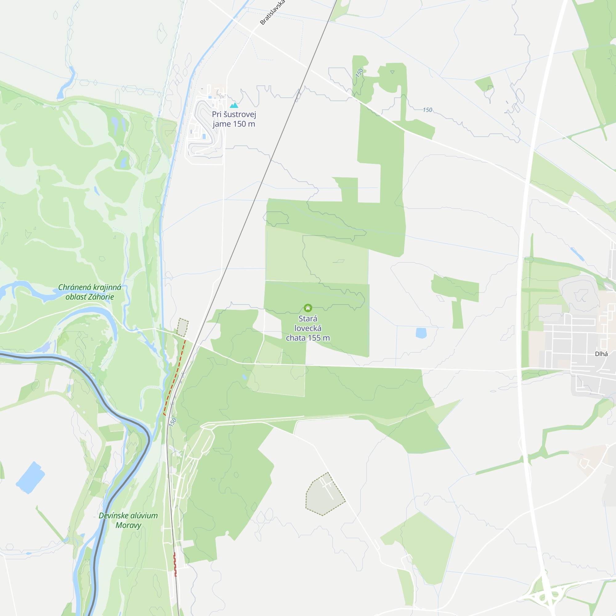 Stará lovecká chata map