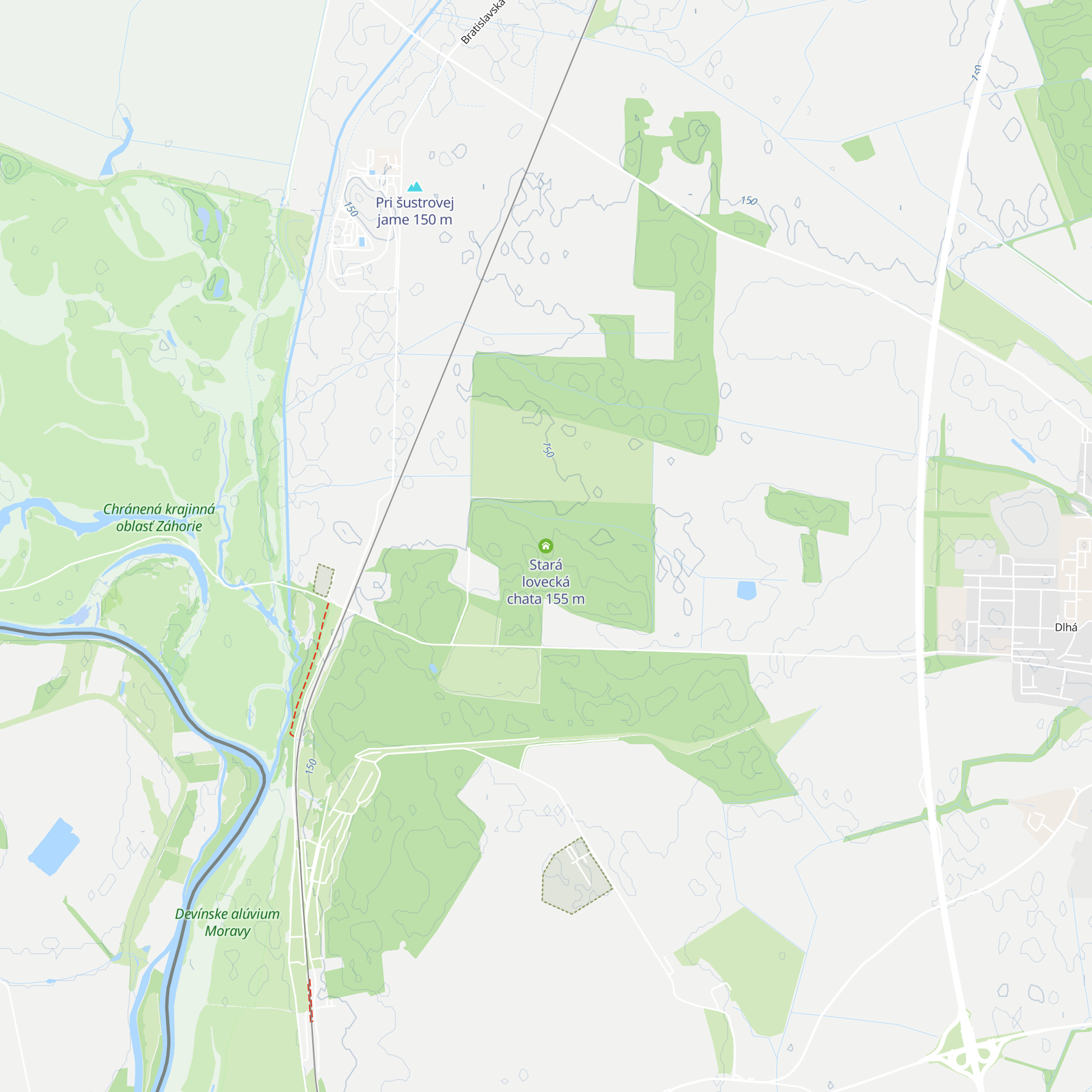 Stará lovecká chata map