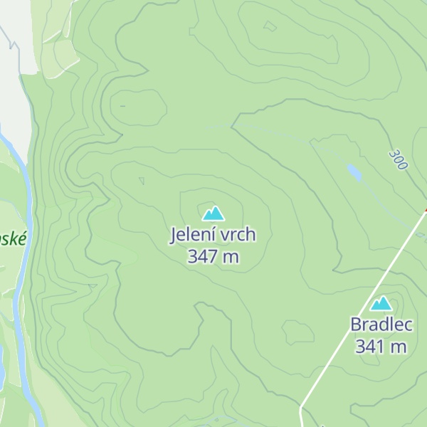 Map of Jelení vrch