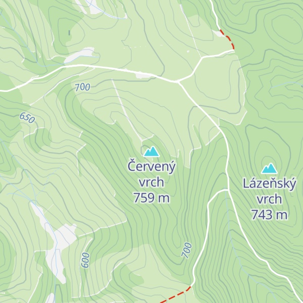 Map of Červený vrch