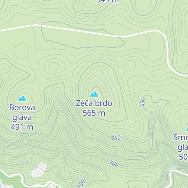 Map of Zeča brdo