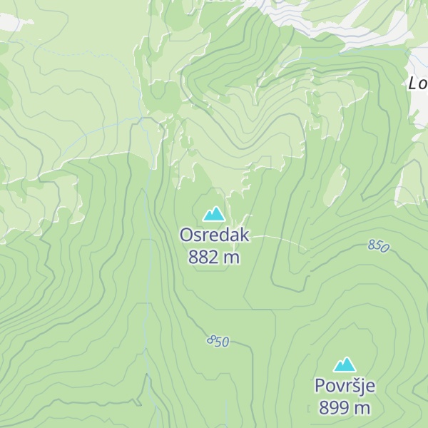 Map of Osredak