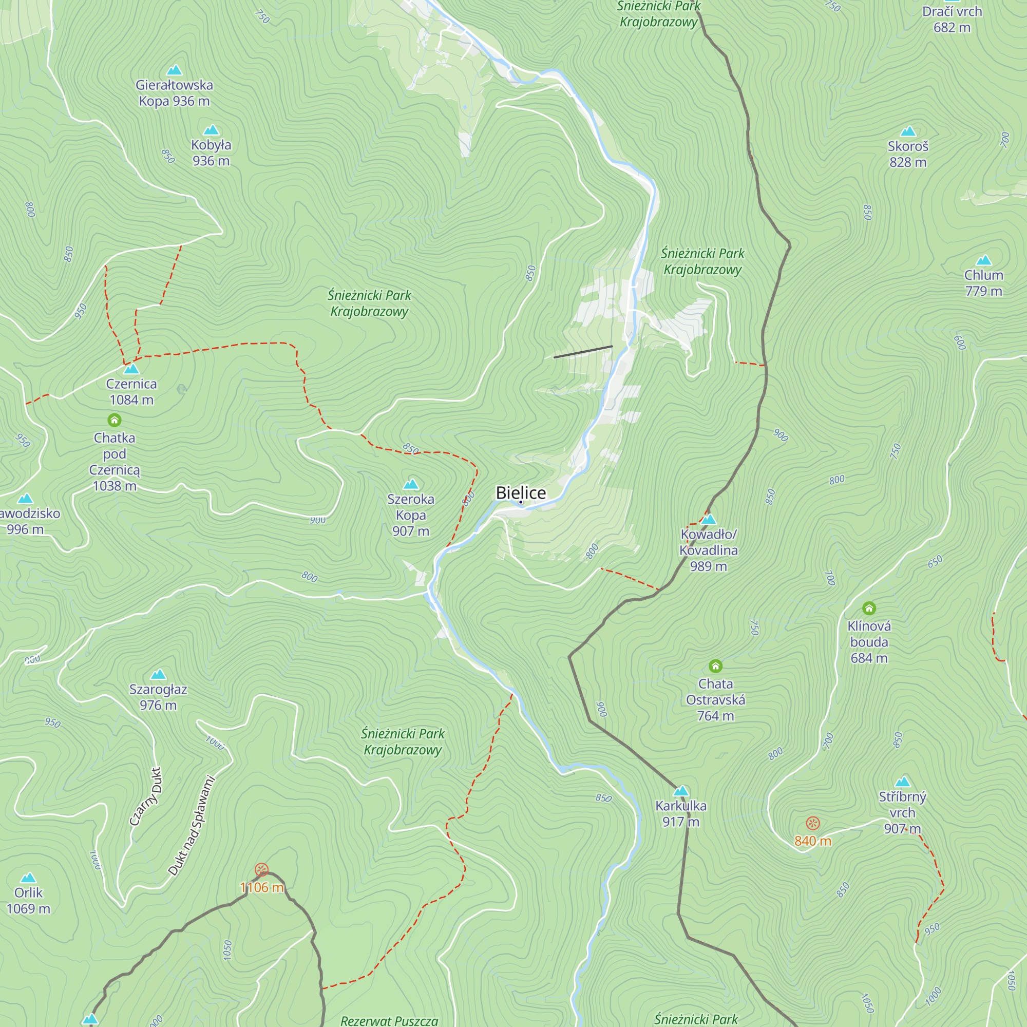 Chata na końcu świata map
