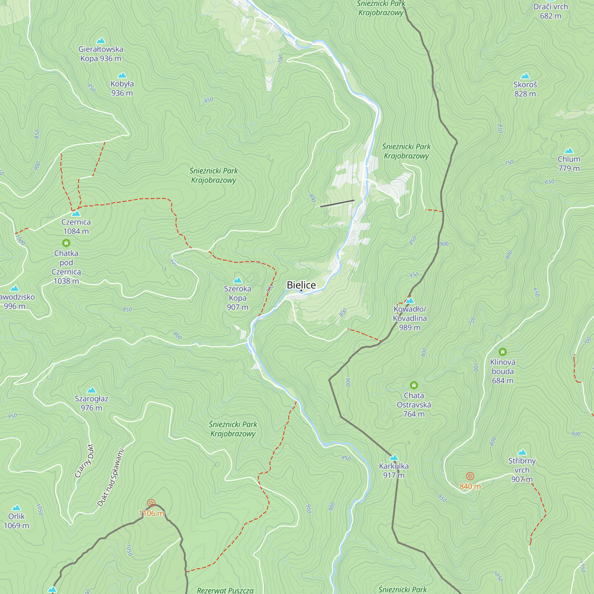 Chata na końcu świata map
