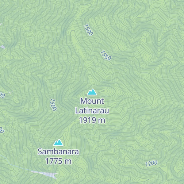 Map of Mount Latinarau