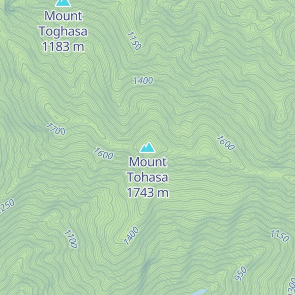 Map of Mount Tohasa