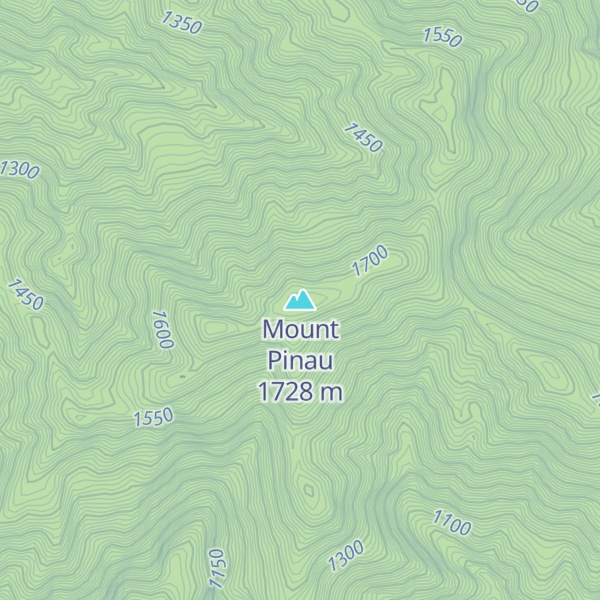 Map of Mount Pinau