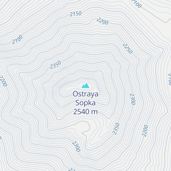 Map of Ostraya Sopka