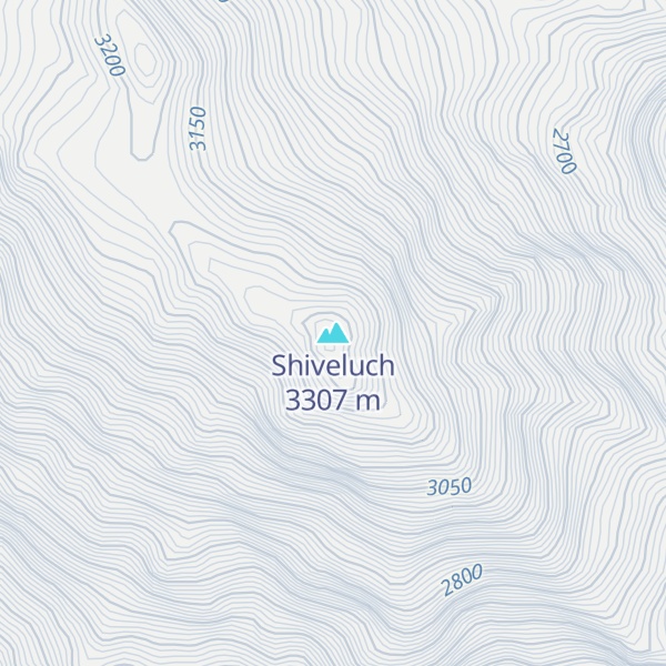 Map of Shiveluch