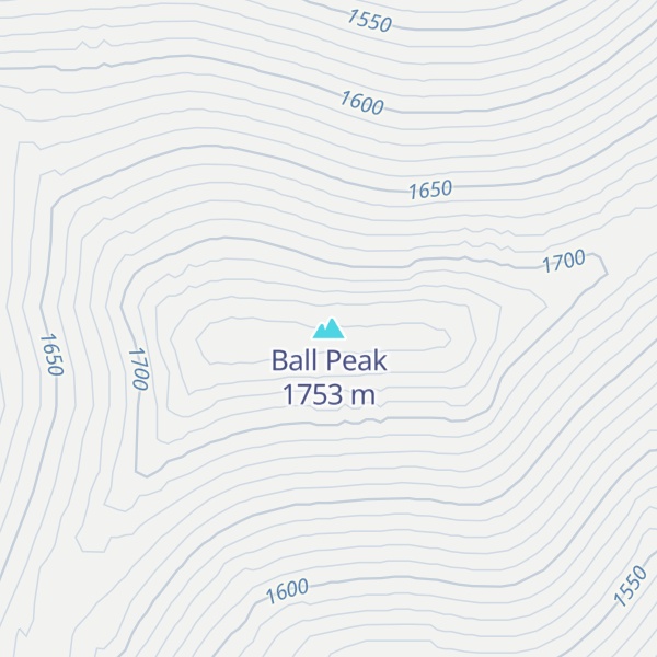 Map of Ball Peak