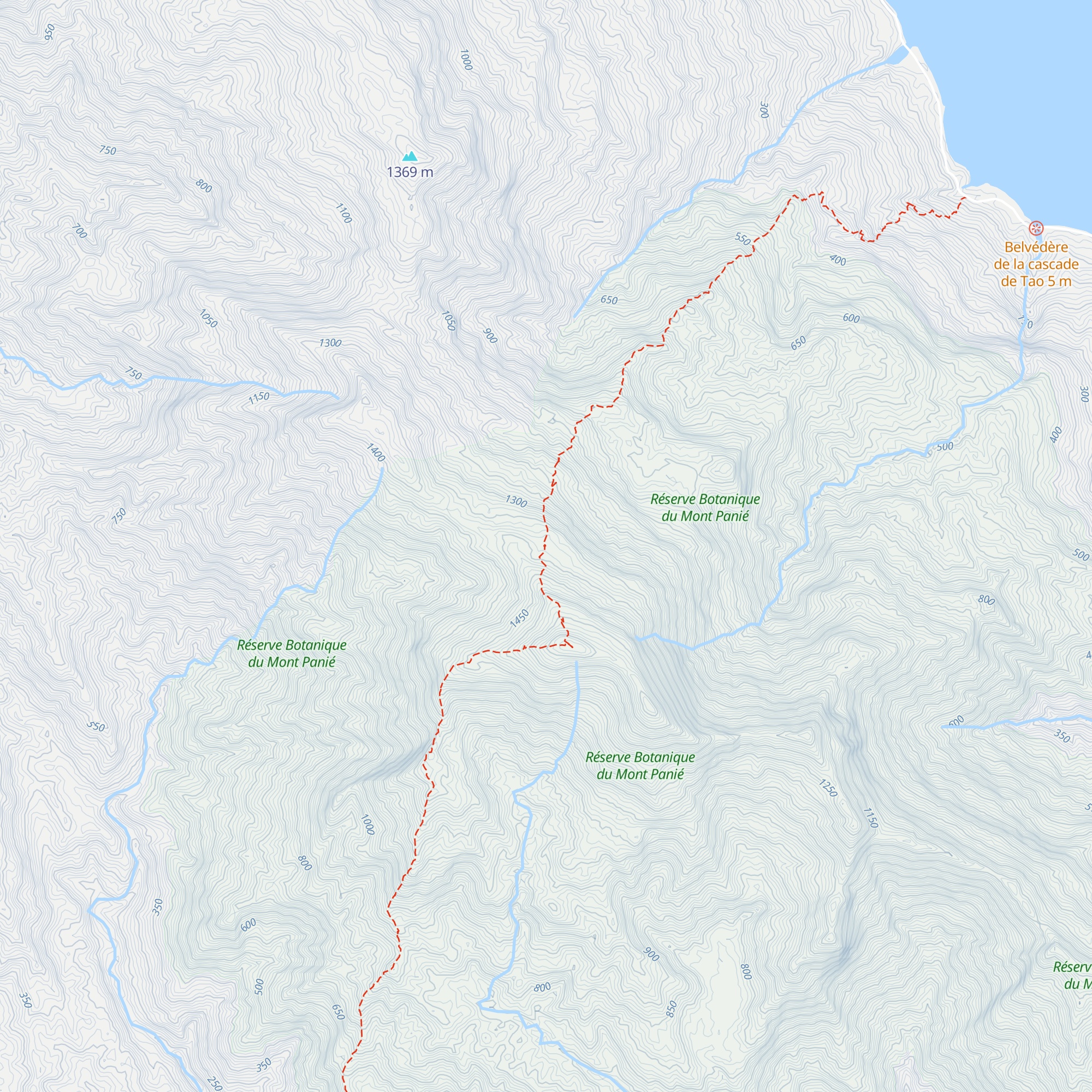 Refuge du Mont Panié (Maruia) map