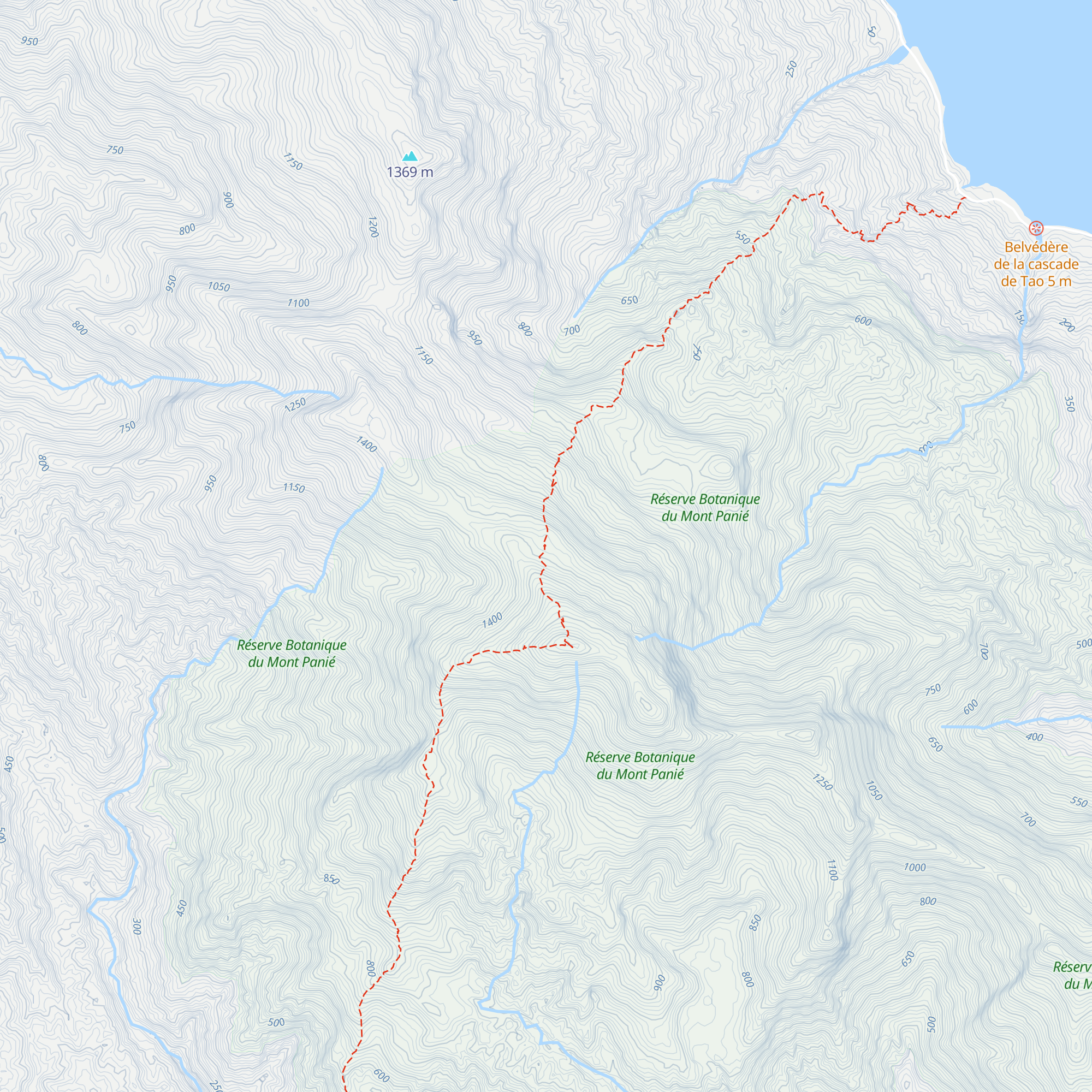 Refuge du Mont Panié (Maruia) map