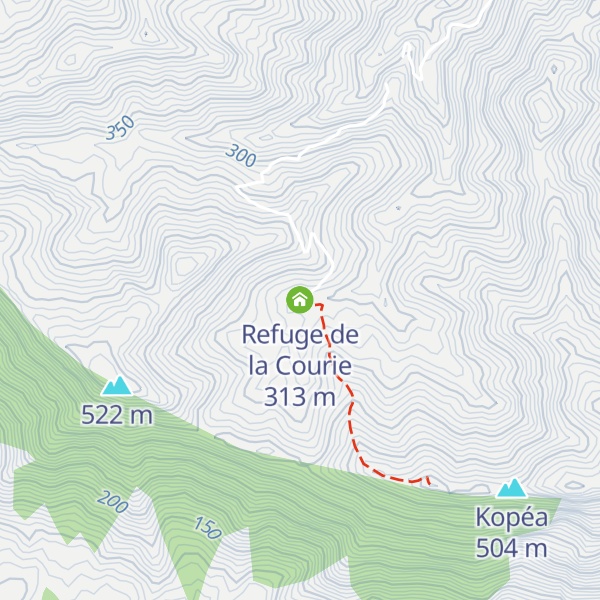 Map of Refuge de la Courie