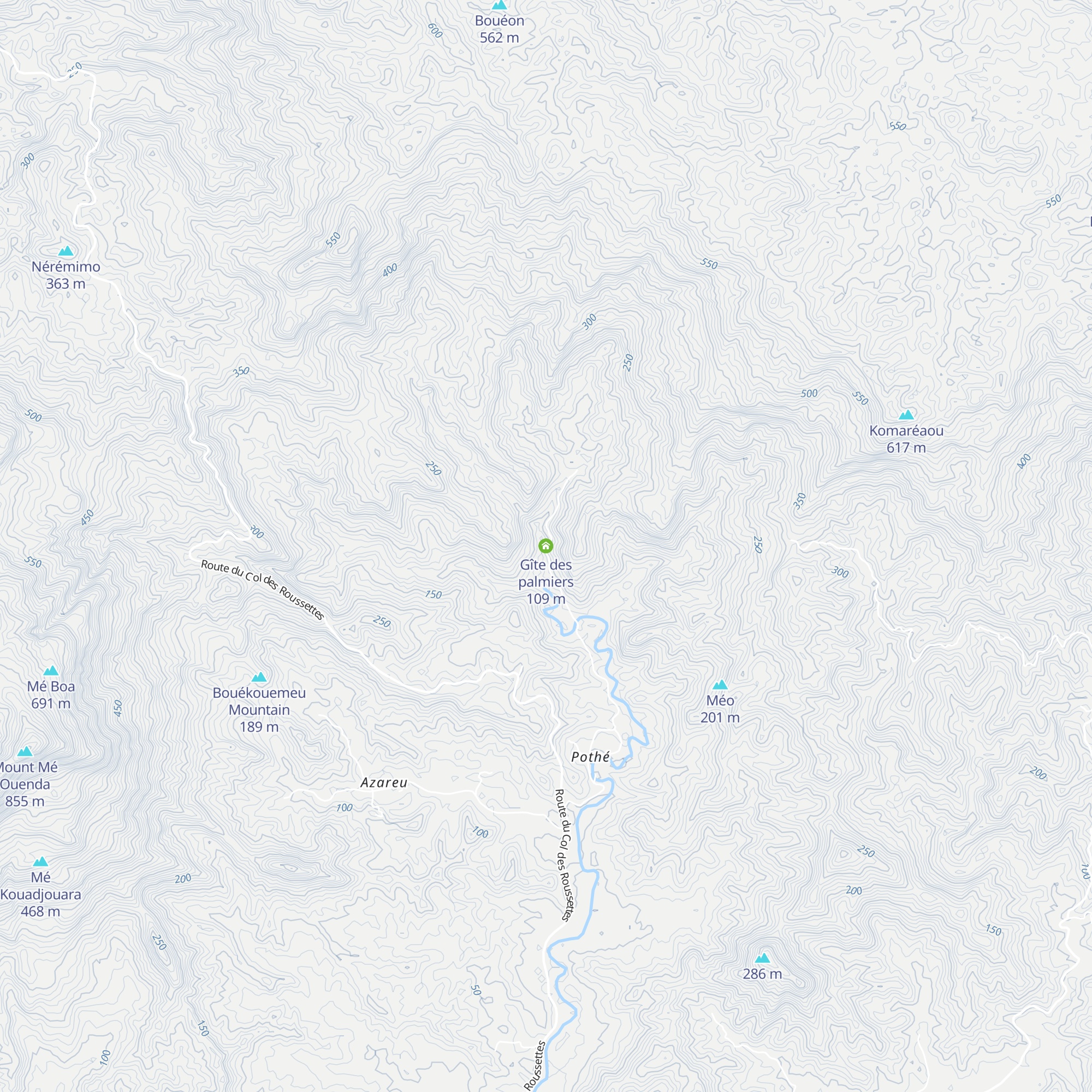 Gîte des palmiers map