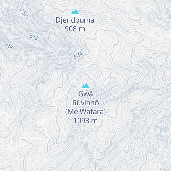 Map of Gwâ Rùvianô (Mé Wafara)