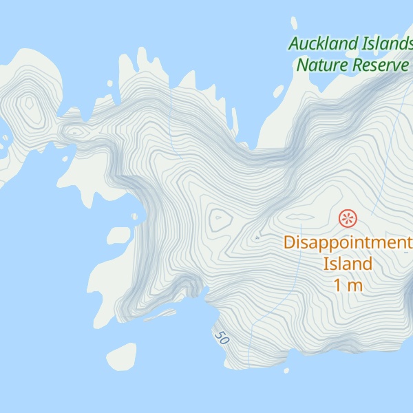 Map of Disappointment Island