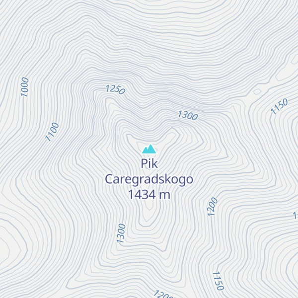 Map of Pik Caregradskogo